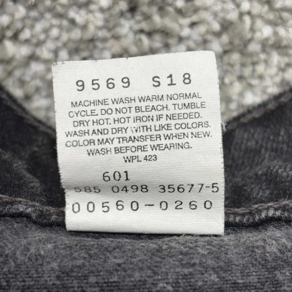 VTG 90s Levis 560 Jeans Black Denim 34x34 Loose Fit Tapered Leg Made in‎ USA